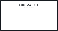 Desktop Screenshot of minimalist.com