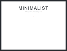 Tablet Screenshot of minimalist.com