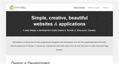 Desktop Screenshot of minimalist.ca
