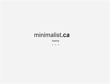 Tablet Screenshot of minimalist.ca